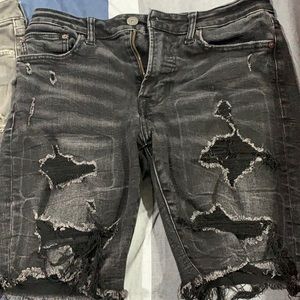 American Eagle Black Denim shorts size 30 waist